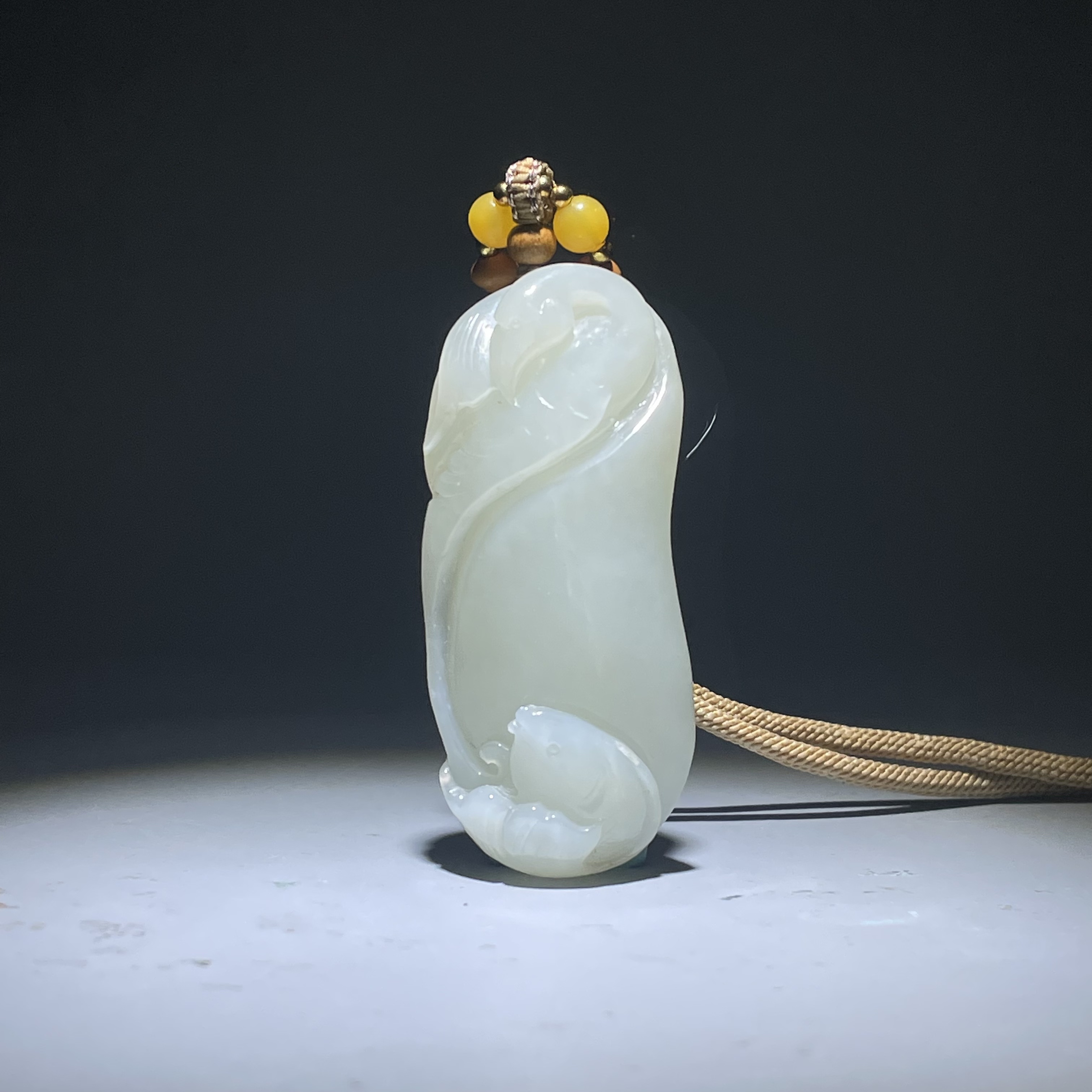 清-古玉鹤寿延年玉佩2504040101