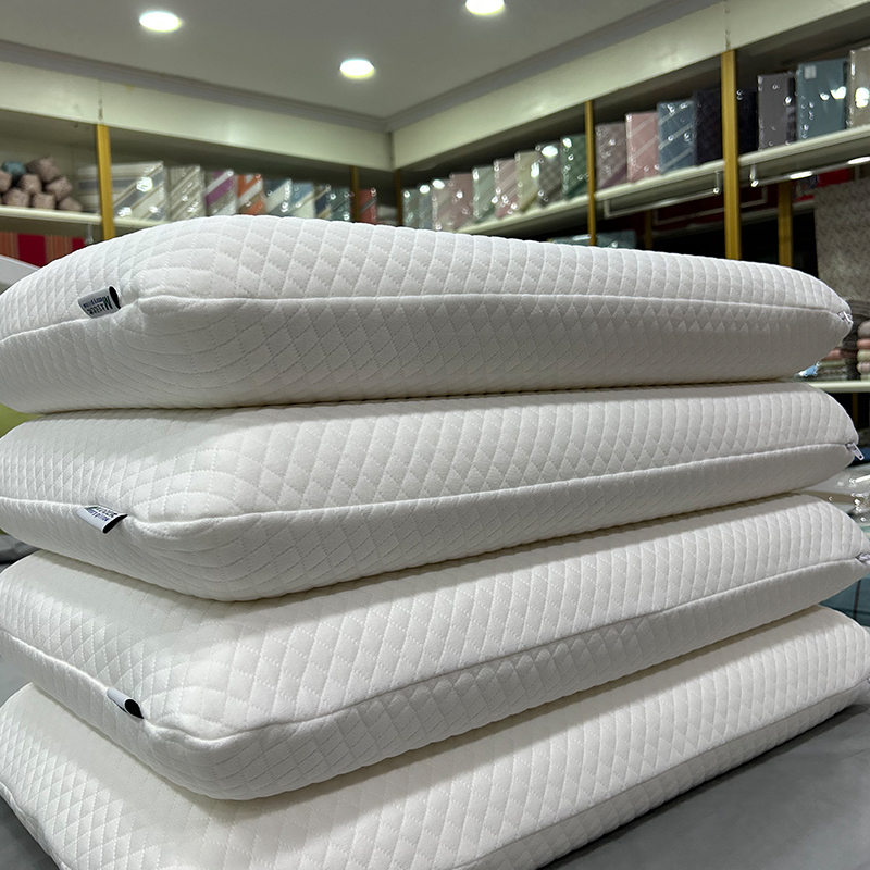 温馨枕头不塌陷护颈椎助眠按摩枕学生宿舍但双人舒适太空棉枕头