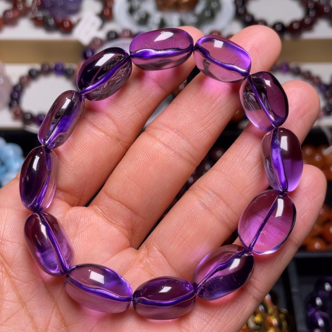 水晶手链未镶嵌巴西紫水晶