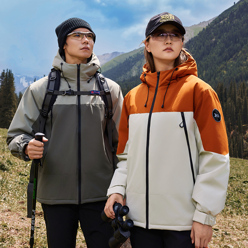 孤勇者御寒内胆充羽绒冲锋衣男女秋冬新款防风防水户外保暖外套