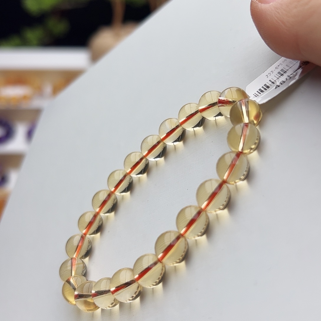 水晶手链未镶嵌黄水晶8.7mm20