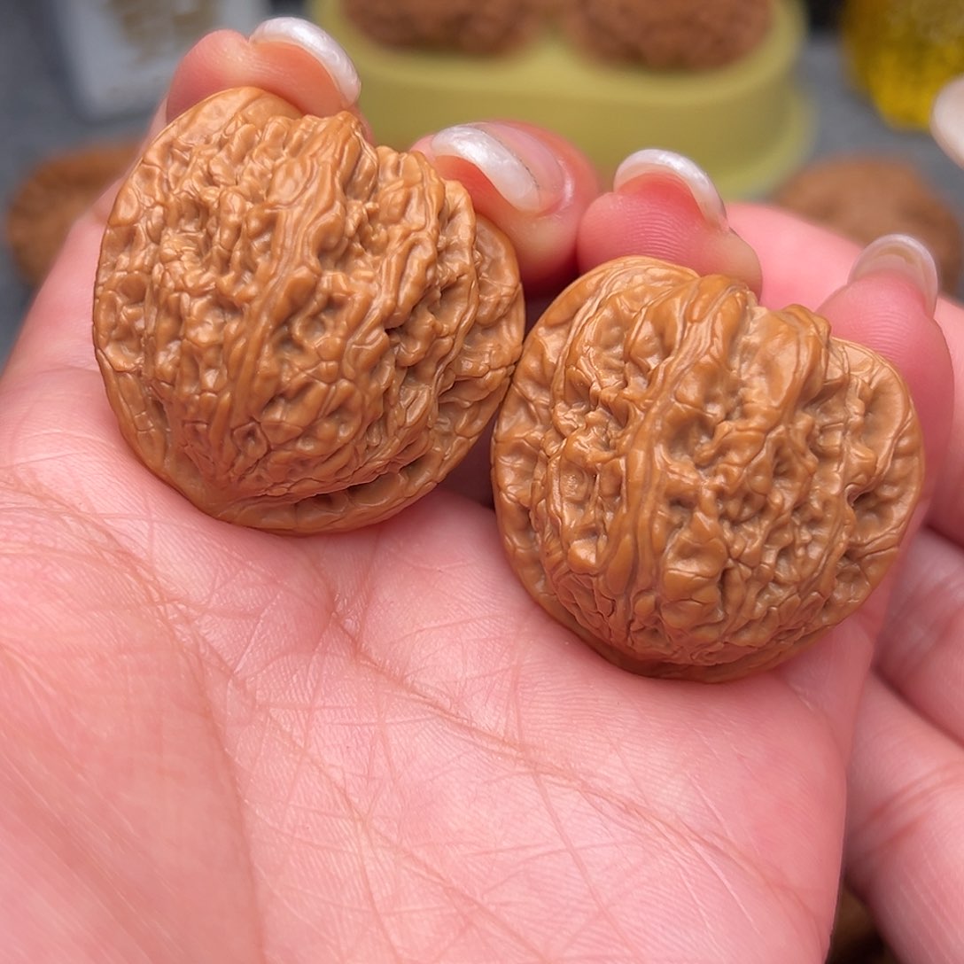 把件文玩核桃承德密纹红宝石34全品