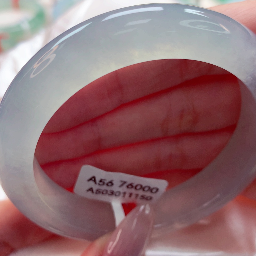 翡翠未镶嵌手镯正圈88 46号