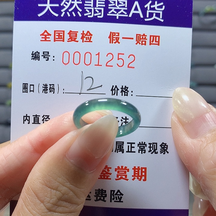 翡翠未镶嵌戒圈1252