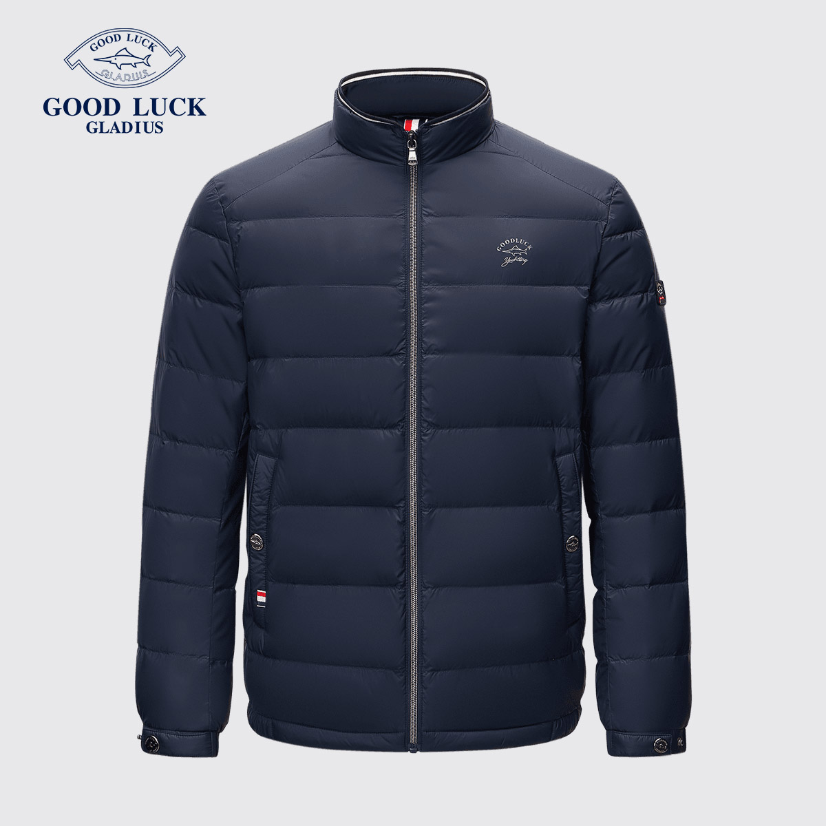 GOOD LUCK德鲨羽绒服鹅绒冬季新品短款立领保暖羽绒外套L2T36513