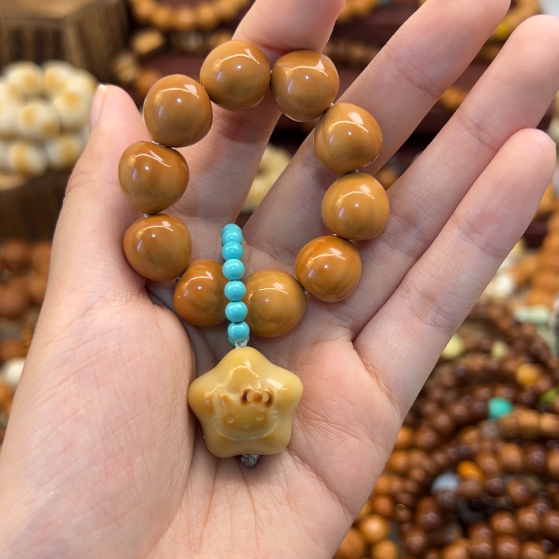 猴头核桃手串屁桃手捻搭配星星