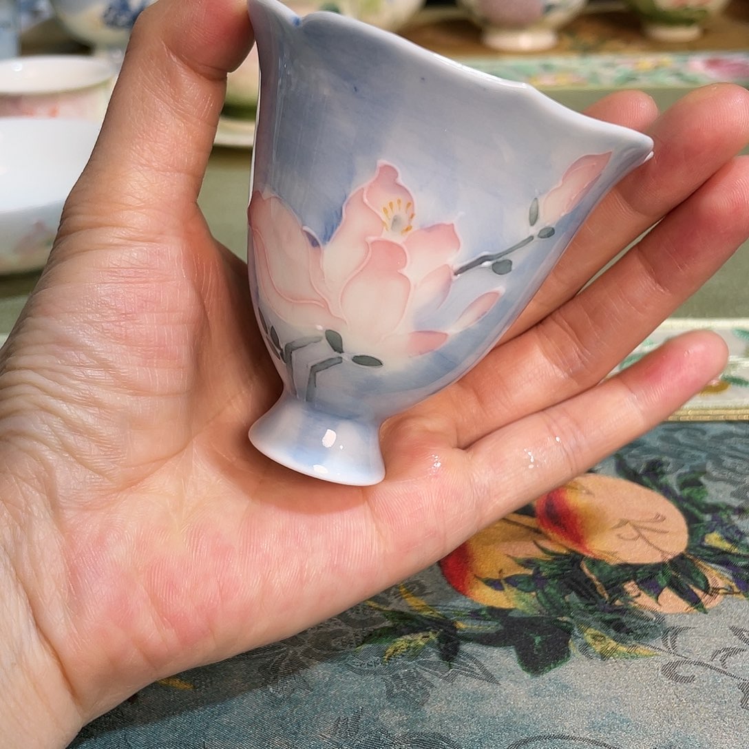 【闪购商品】雾漫玉兰荷露高足杯