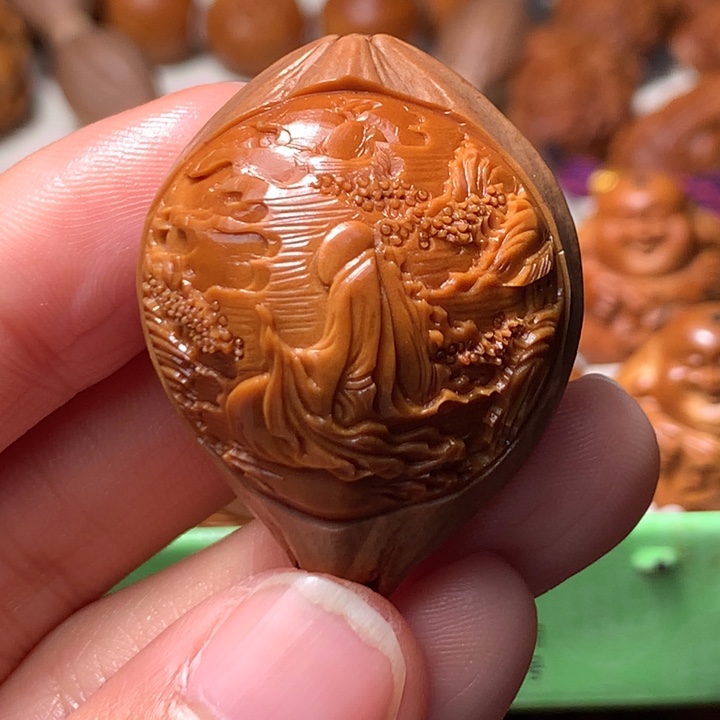 橄榄核吊坠四花无相单颗福利孤品