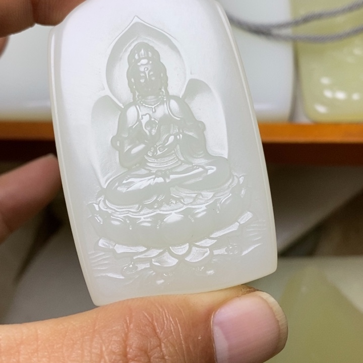 观音卡（4×6） 37×61.6 厚度 12.6+精品 46 中号观音牌 精工精雕工