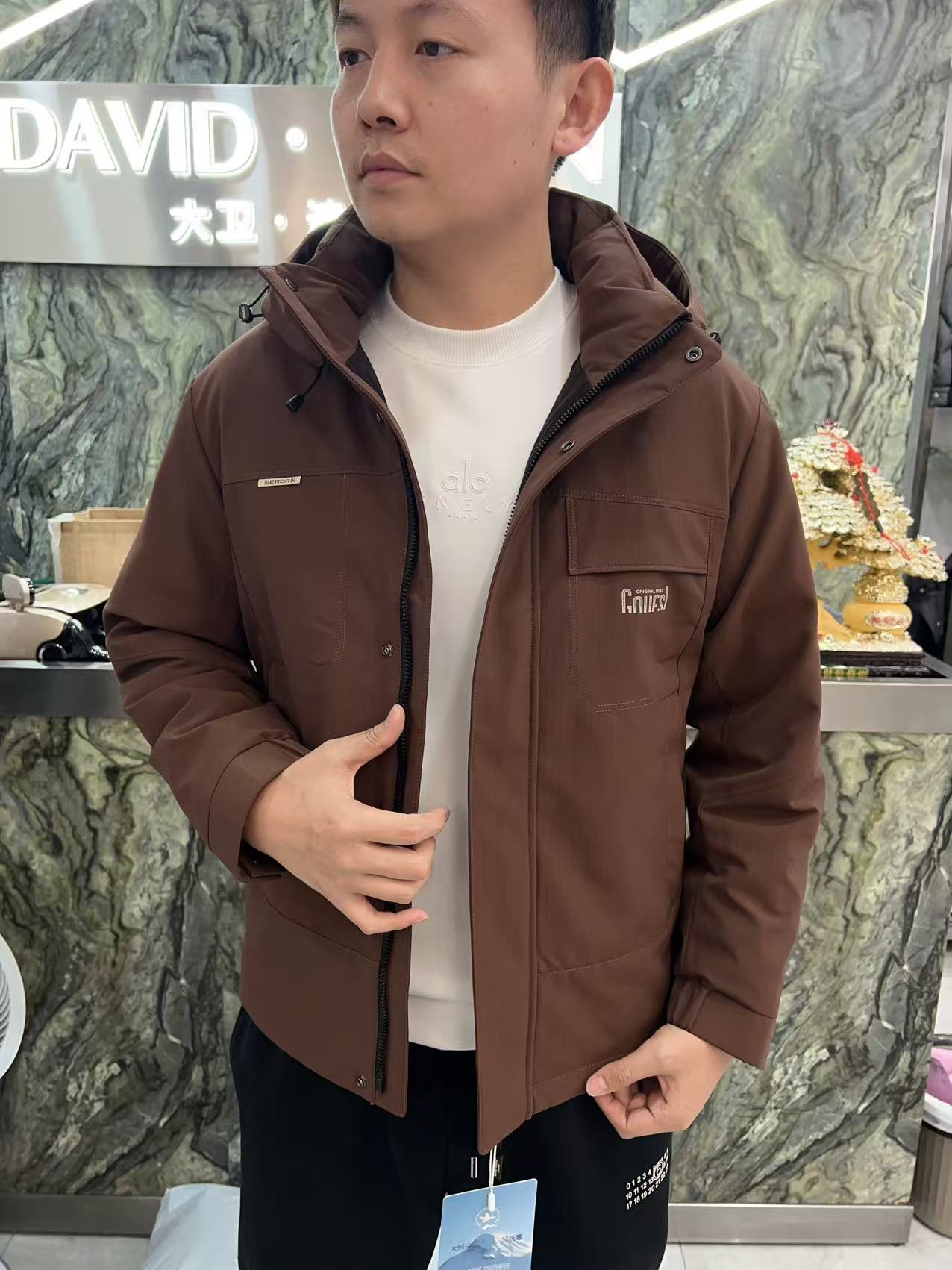 男士休闲连帽（可拆卸）羽绒服26598