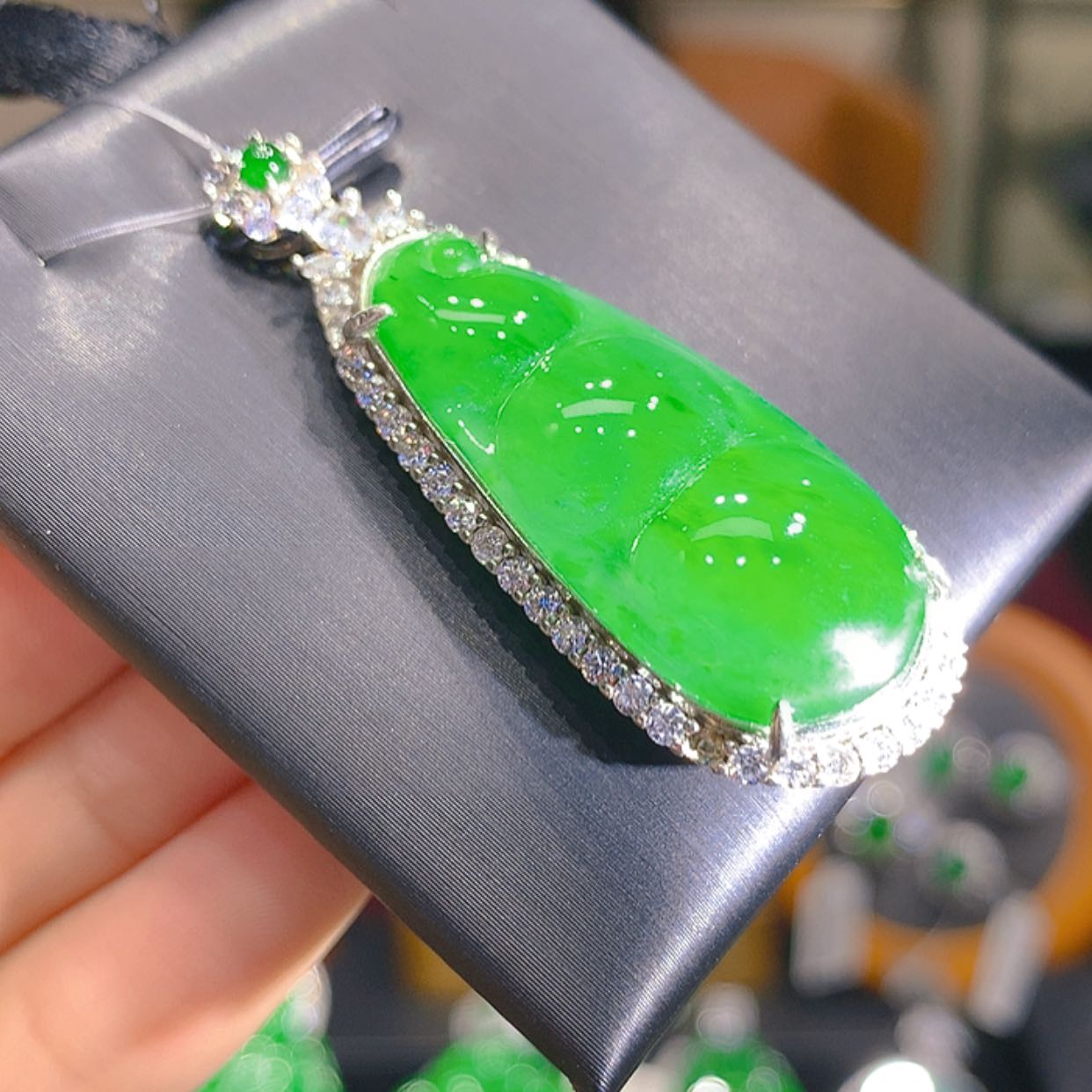 【闪购商品】翡翠颈饰银S925镶嵌7柒姐