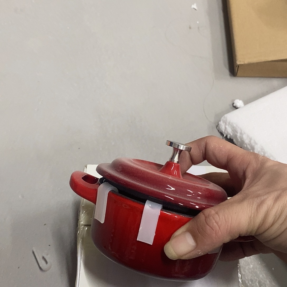 陶瓷10cm公爵红色小锅