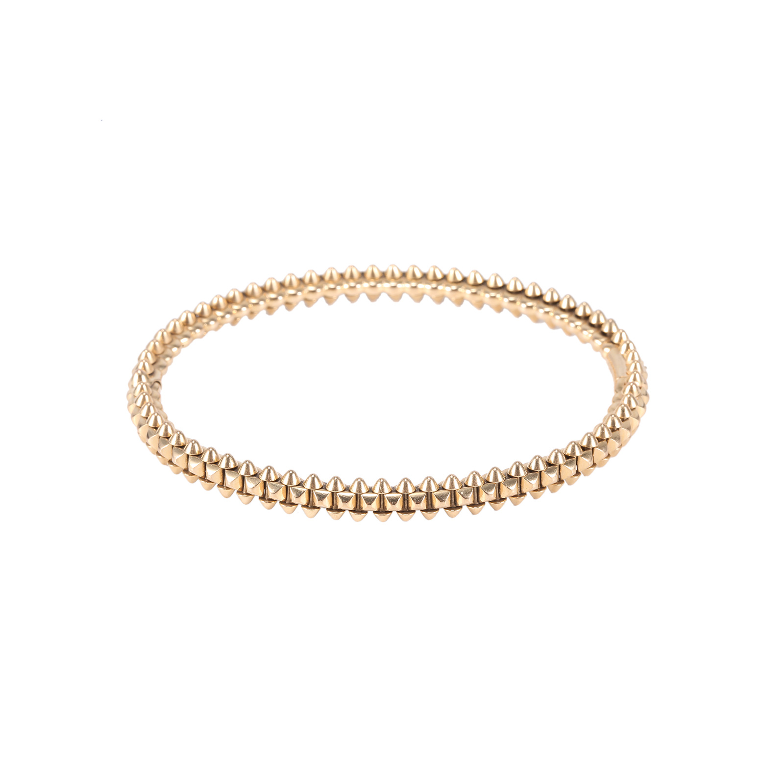 99新 Cartier/卡地亚 小花柳 铆钉手镯 18号 玫瑰金