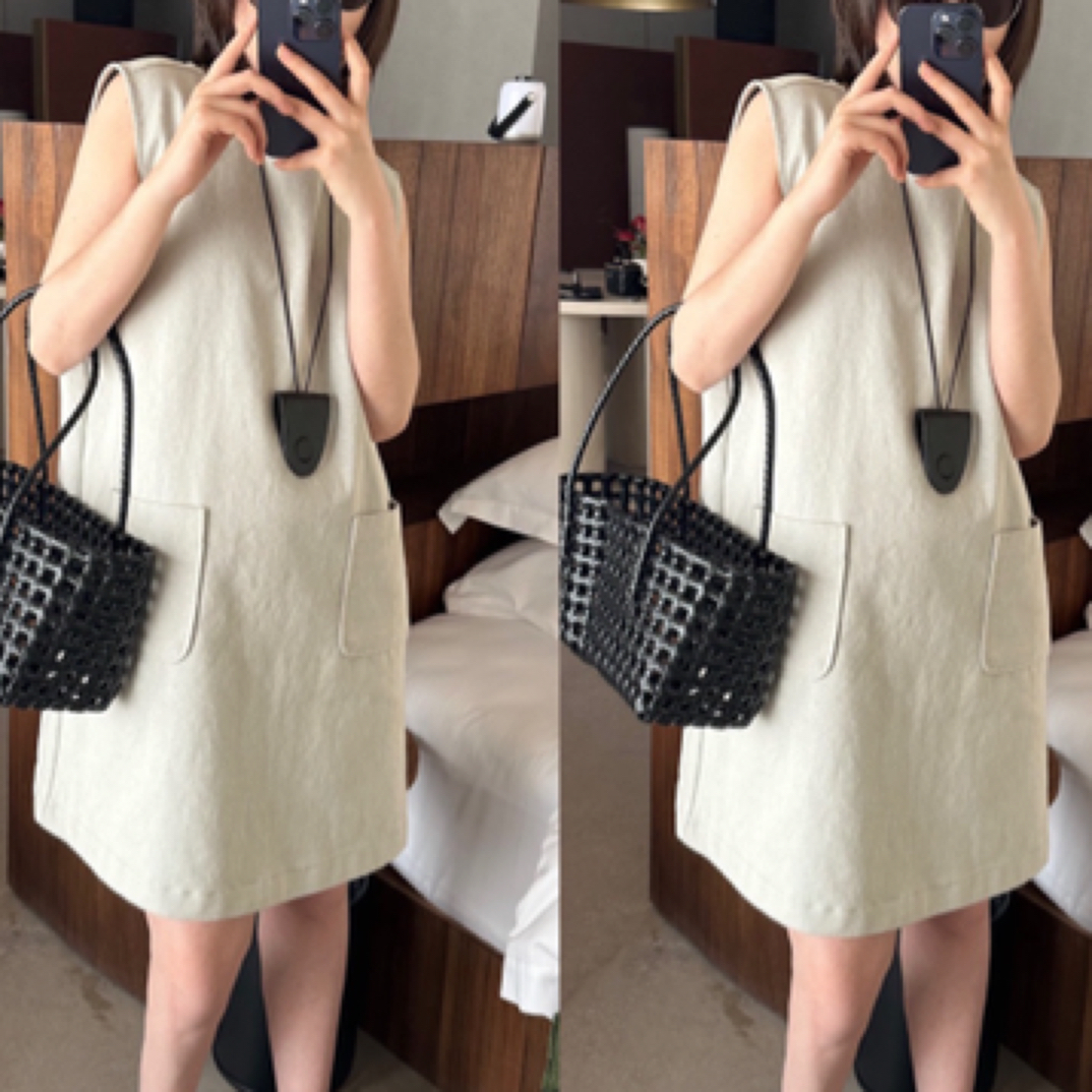 灰灰呀！8806 “首尔日记”极简风慵懒松弛感连衣裙