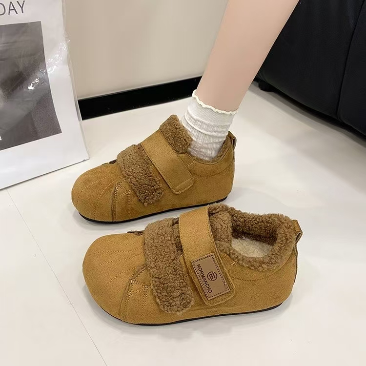 新款洛菲尔冬季加绒保暖棉鞋女平底雪地靴勃肯女棉鞋