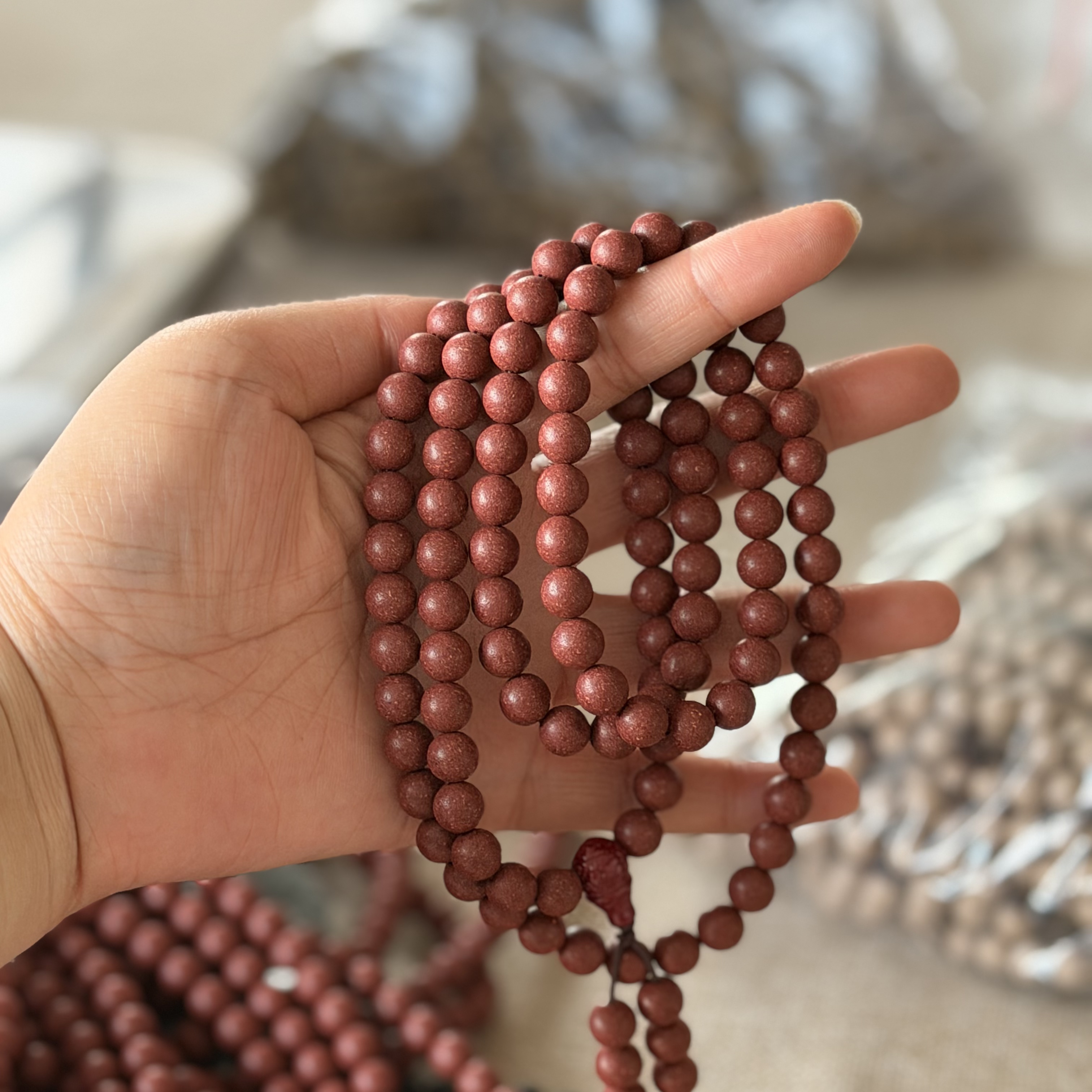 五行·心火之灵0.8尺寸108颗合香珠 手工香珠