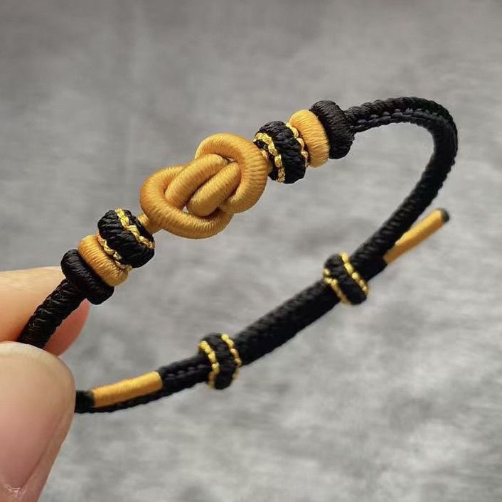 元宝结手绳红绳转运手链编织八股半成品手工可穿礼物男女DIY简约