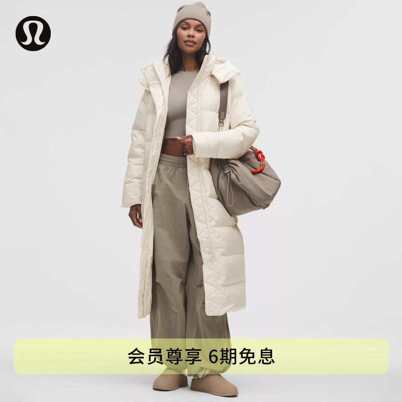 Wunder Puff 女士长款羽绒外套羽绒服 防风丨lululemon丨LW4CAGS