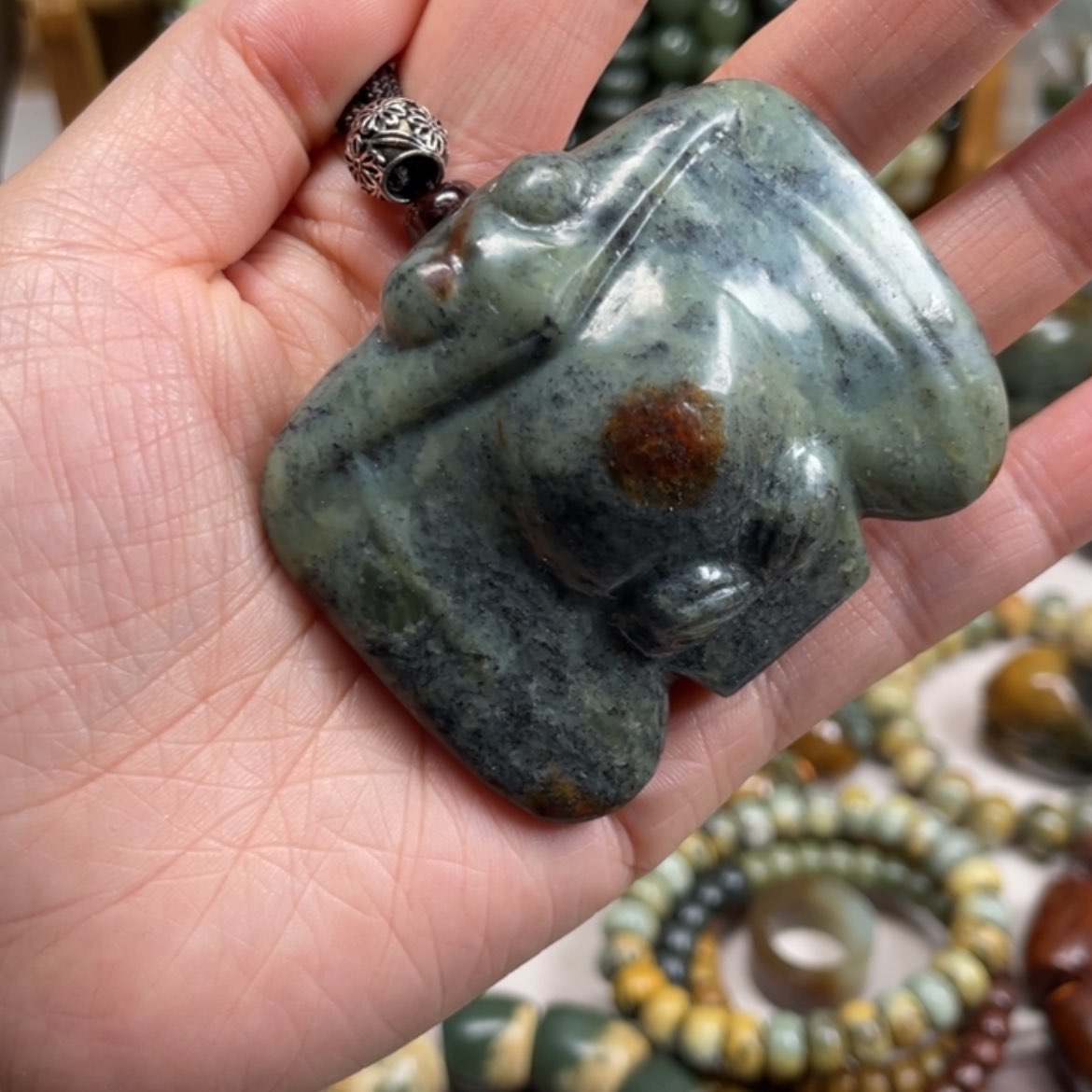 【闪购商品】岫岩河磨玉（透闪石质玉）手把件未镶嵌