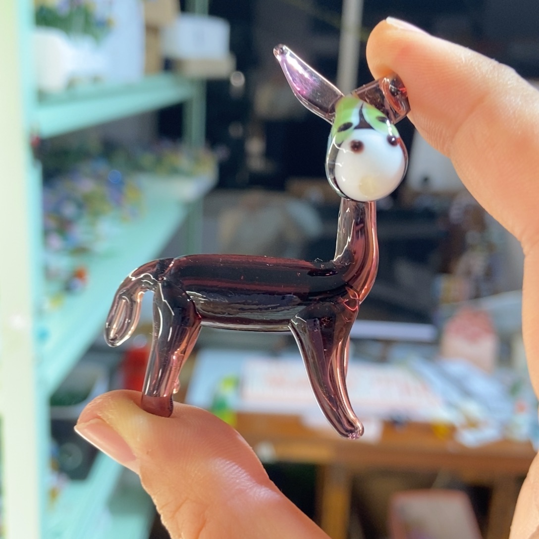 琉璃手工艺品驴子摆件