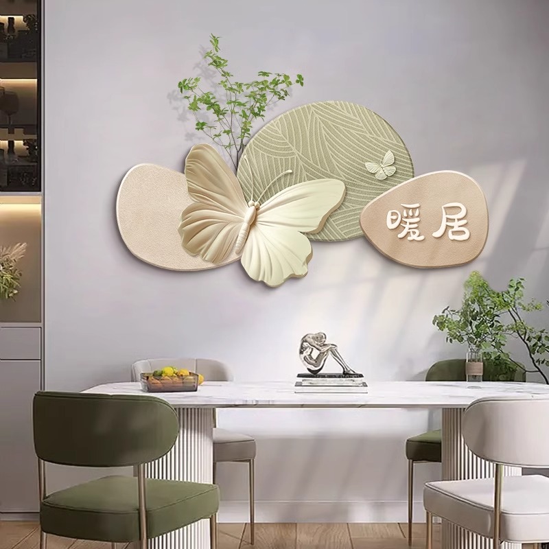 奶油风餐厅装饰画挂画餐桌背景墙高级感2025新款饭厅墙面装饰壁画