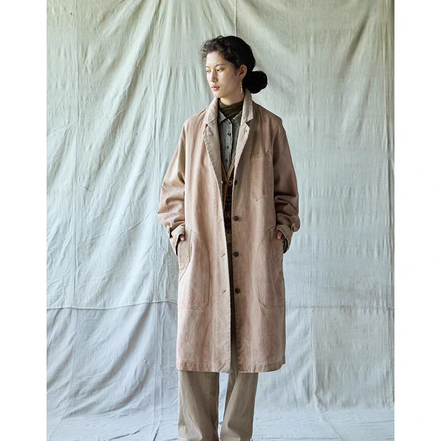 25FW8032纯棉植物染外套 原创小众文艺复古宽松休闲上衣