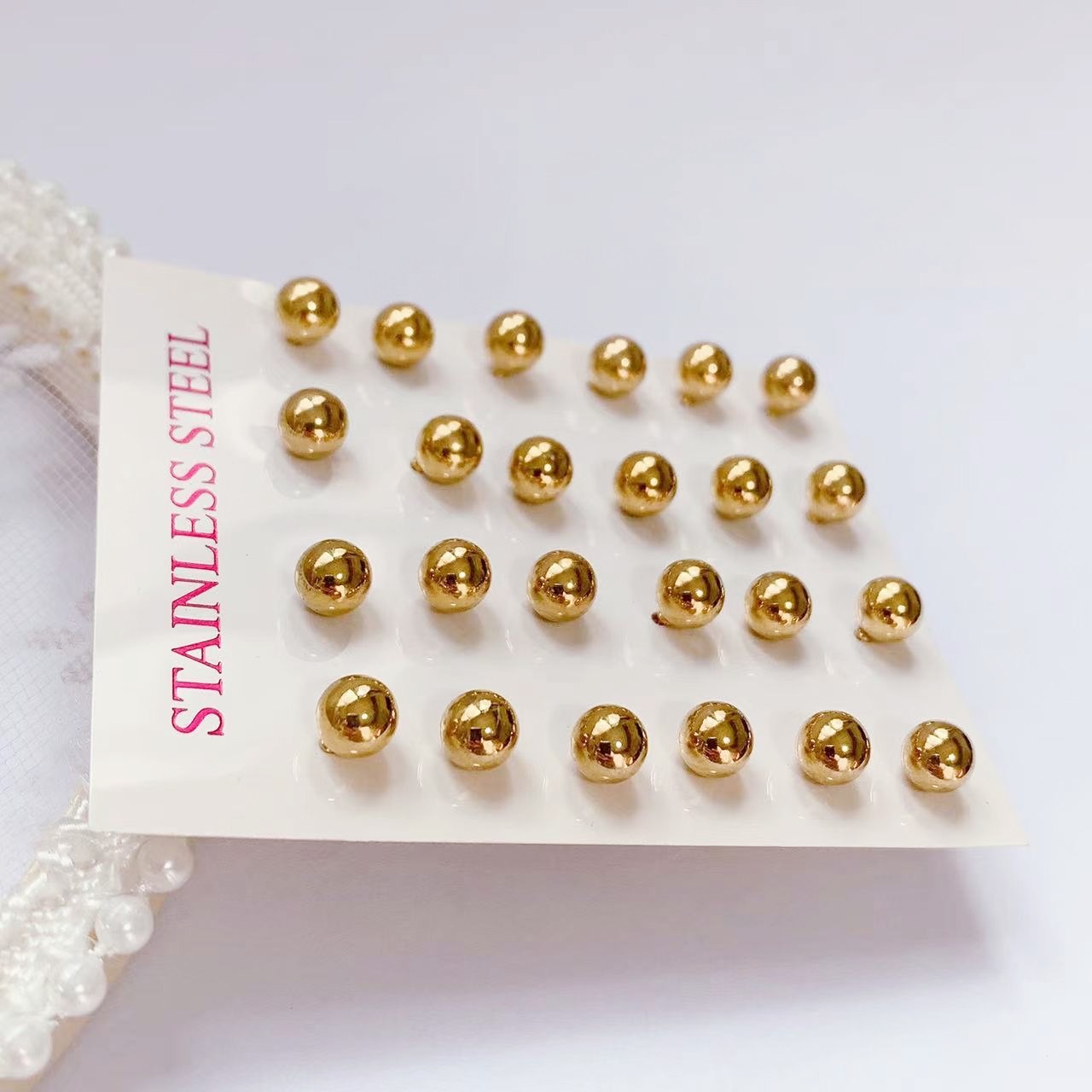  DUSHE/独奢 B1024圆形豆丁耳钉