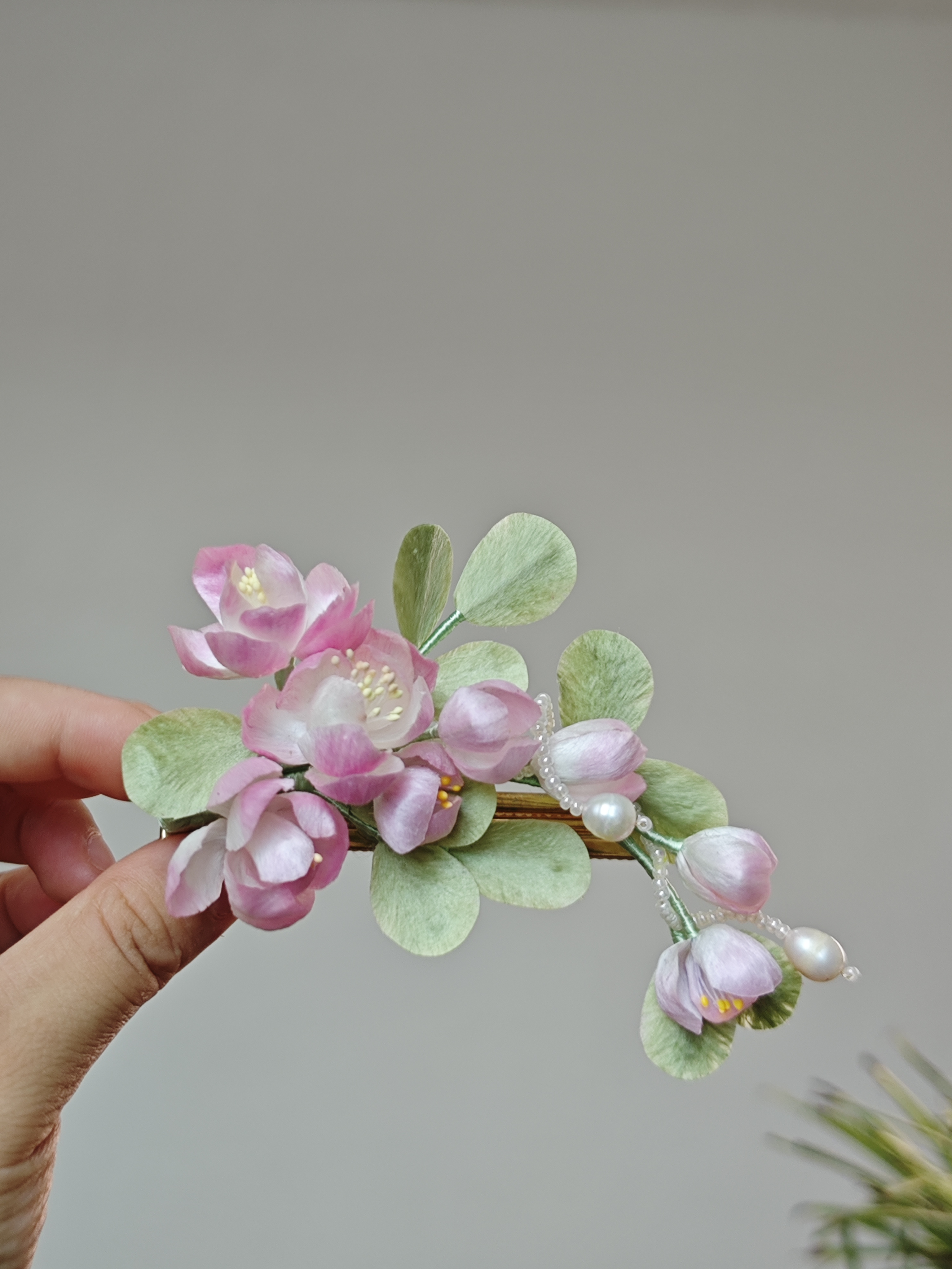 设计款茉莉，非遗绒花