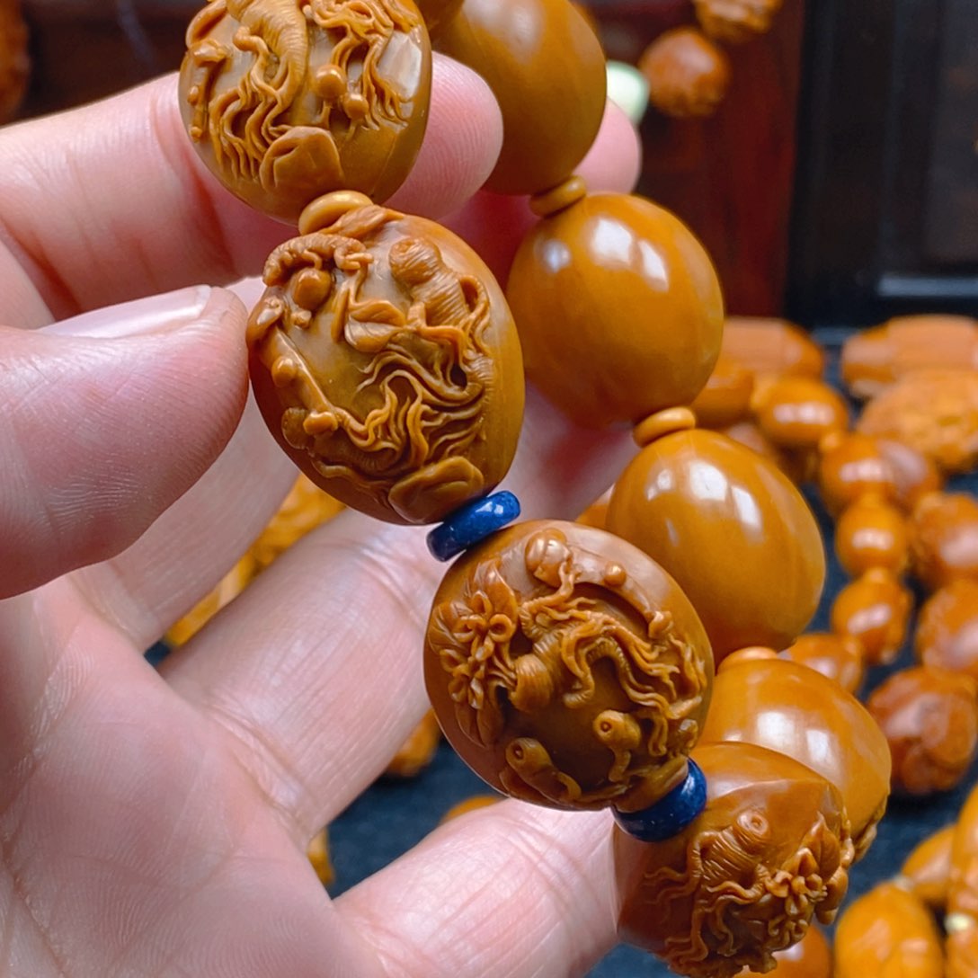 橄榄核手串/手链许忠英2.0铁核浮雕人生如意