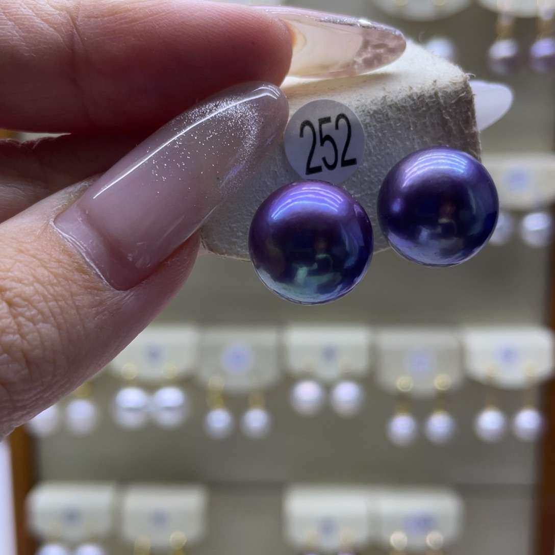 淡水珍珠耳饰18K金镶嵌