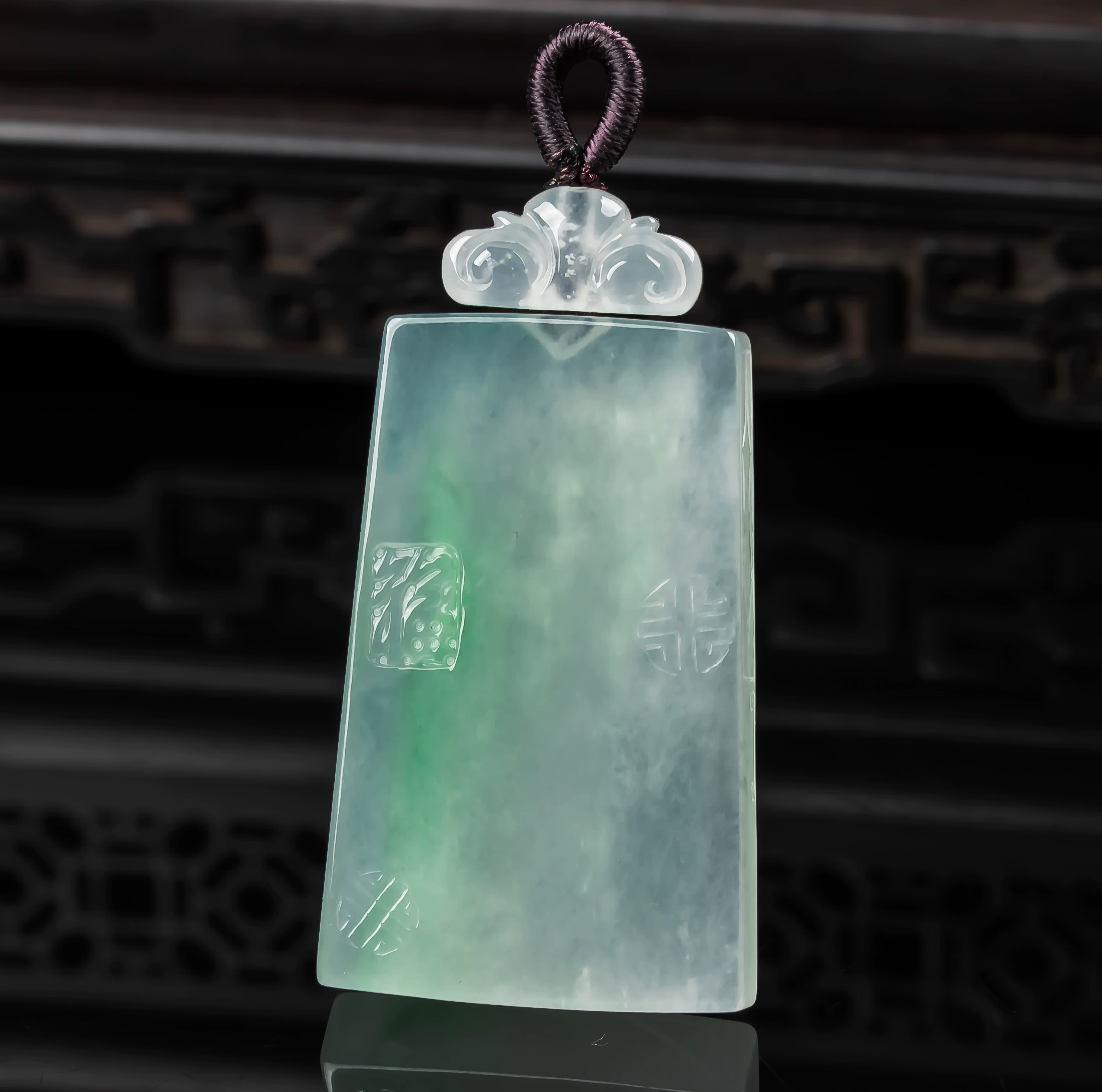 天然翡翠A货 翡翠牌子吊装 仅展示非实物