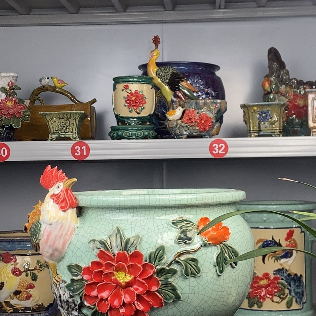 郝***帅正宗岭南石湾盆豆青