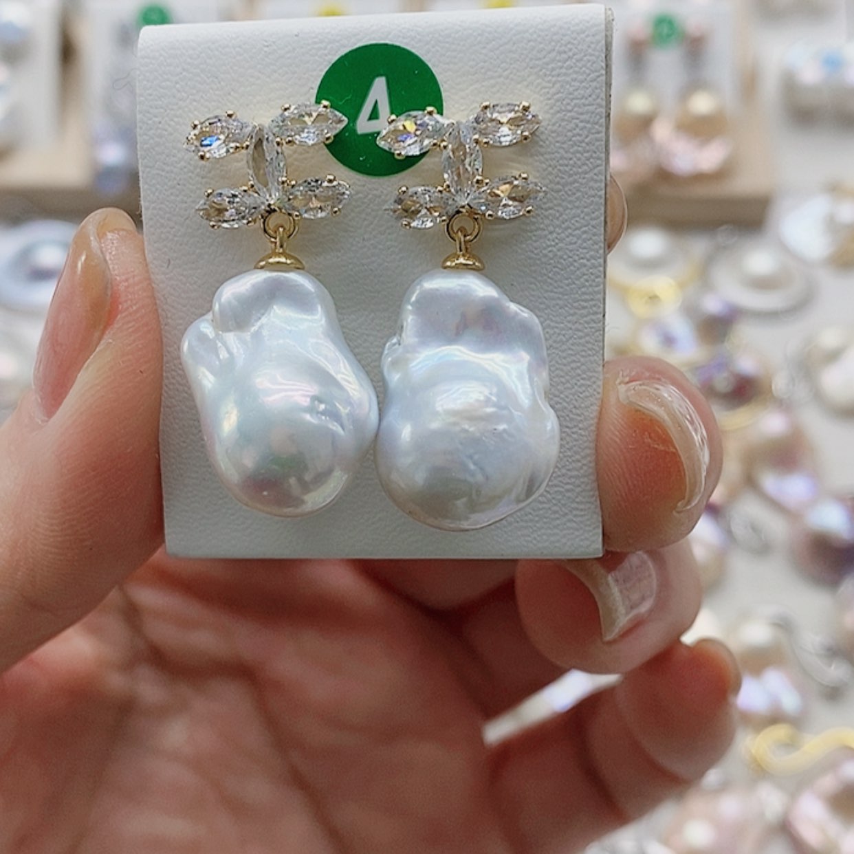 【闪购商品】淡水珍珠耳饰银S925镶嵌