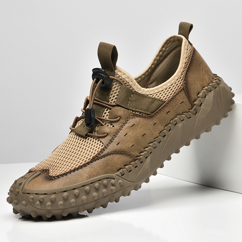 出口澳洲原单男士网面鞋夏季户外休闲一脚蹬透气防滑耐磨溯溪鞋