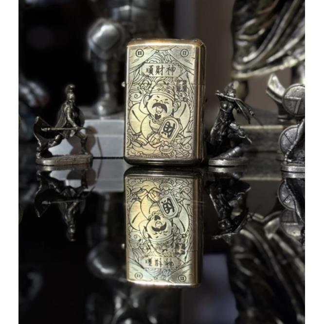 顺财神H  金色 原铜 zorro煤油机 （不赠送煤油）双面创意常规机