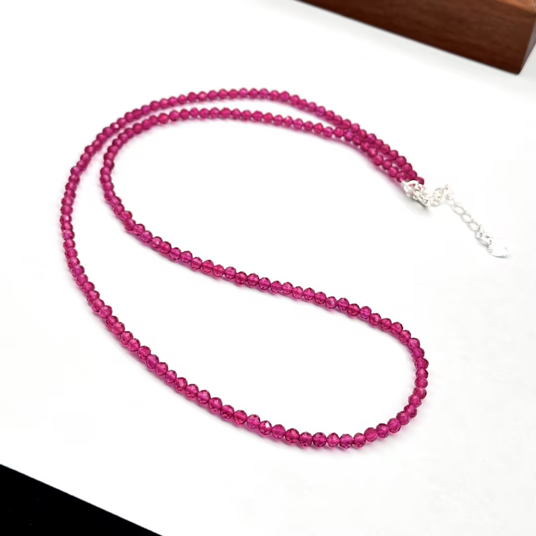 【LZ】切面红尖晶项链-约3mm（多样性发其一）