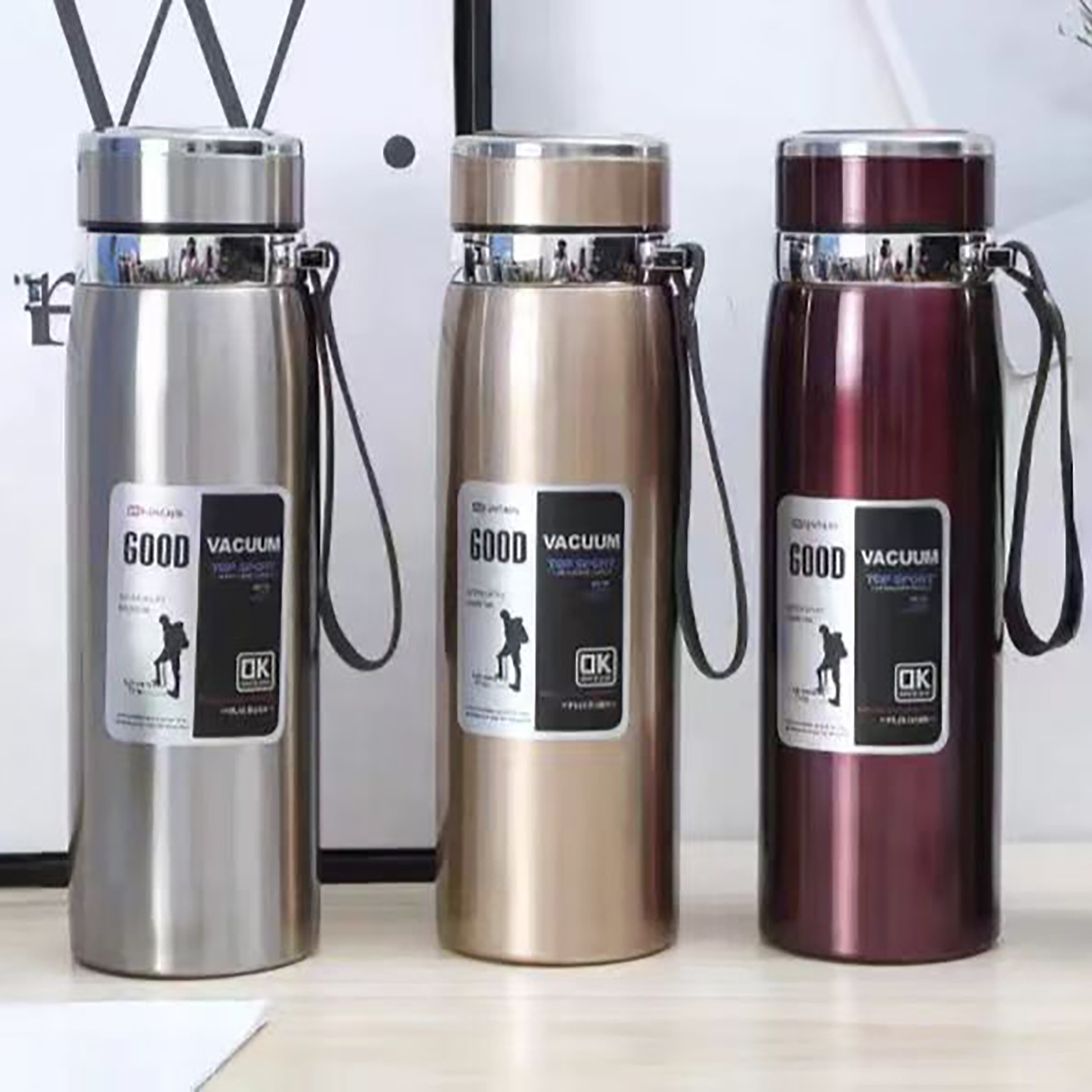 【全国包邮】大容量手提式吊带壶保温杯车载家用户外保冷保热带茶漏