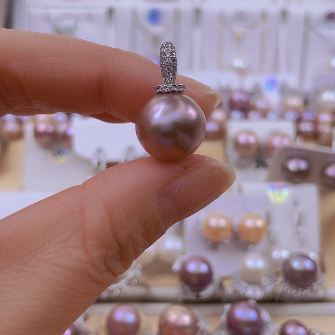 木***禾淡水珍珠吊坠(赠链)银S925镶嵌