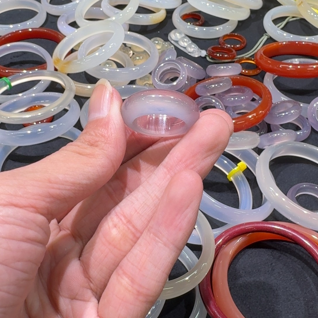 小***葵玛瑙/玉髓未镶嵌戒指07