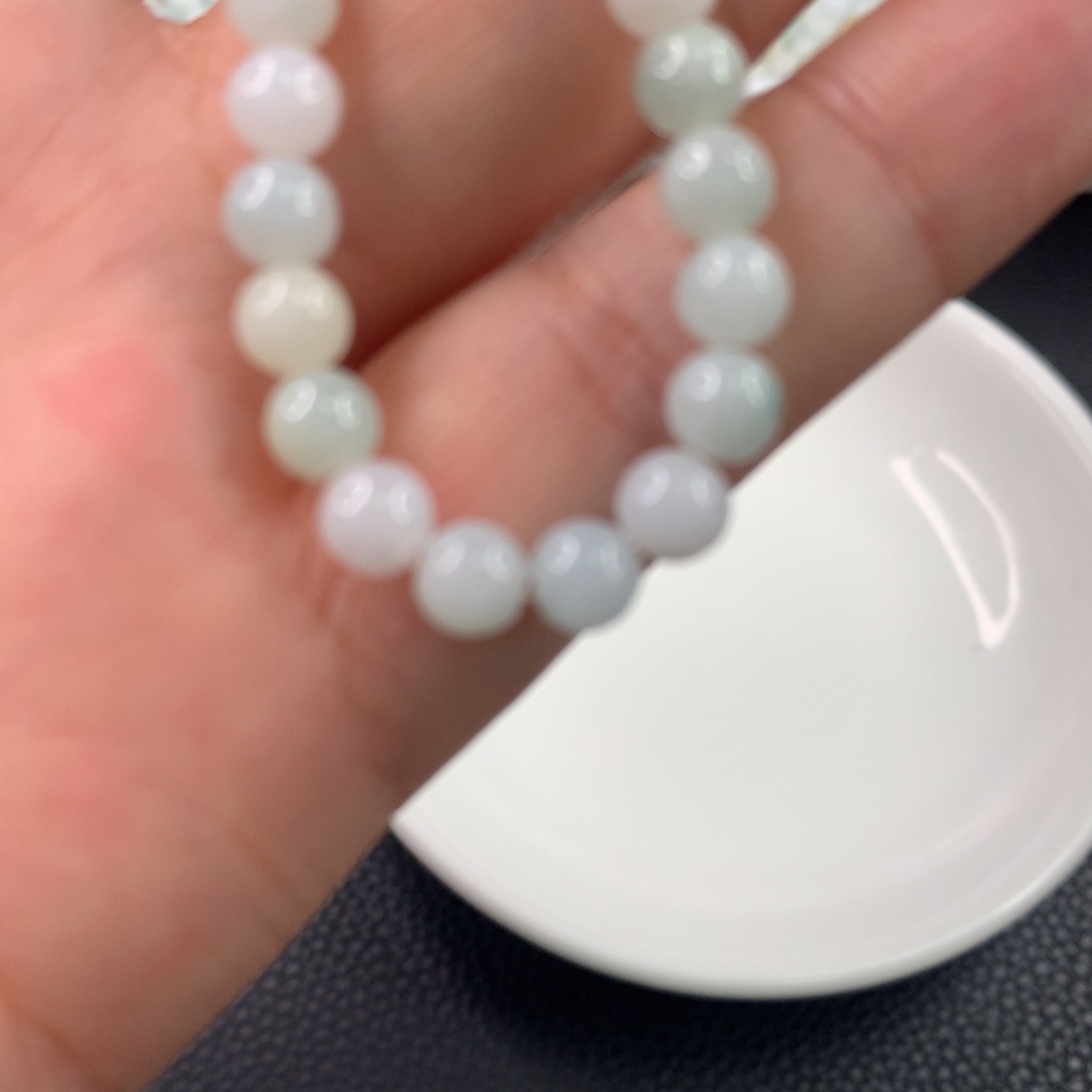 翡翠手链未镶嵌花****发翡翠散珠DIY多样性自发