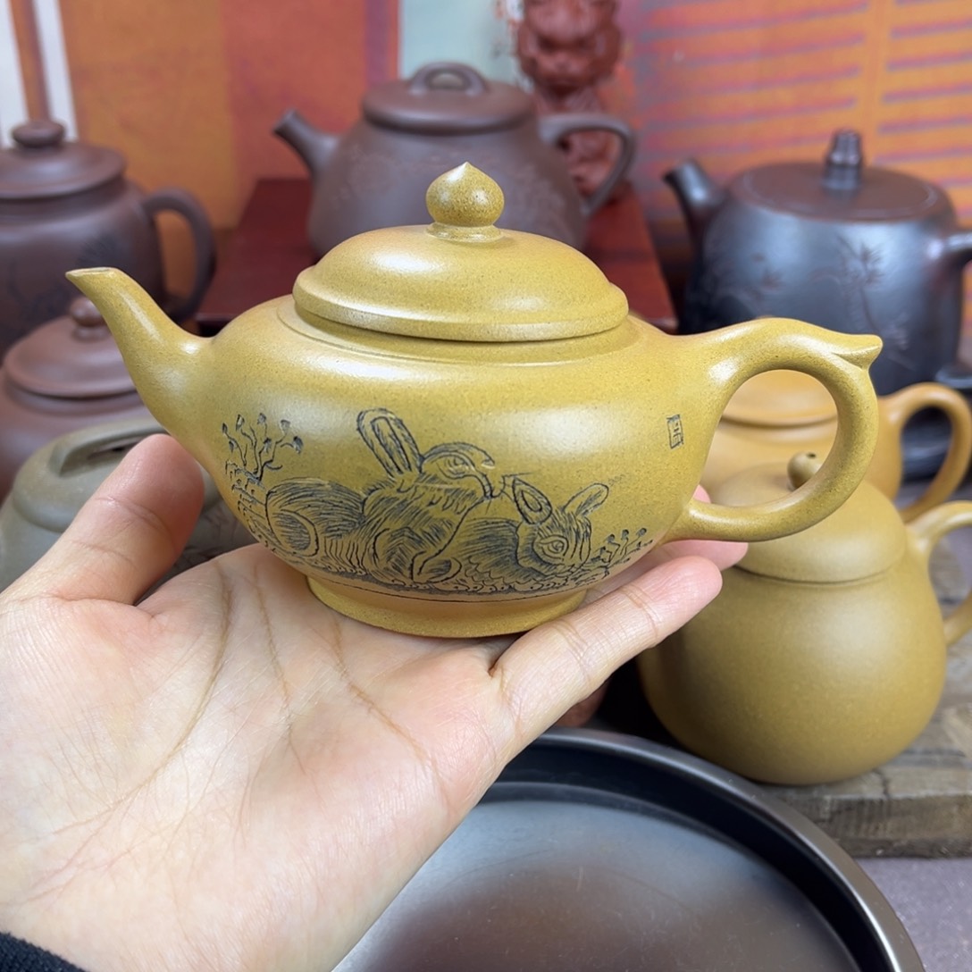 紫砂茶壶宜兴紫砂壶微瑕底嗑