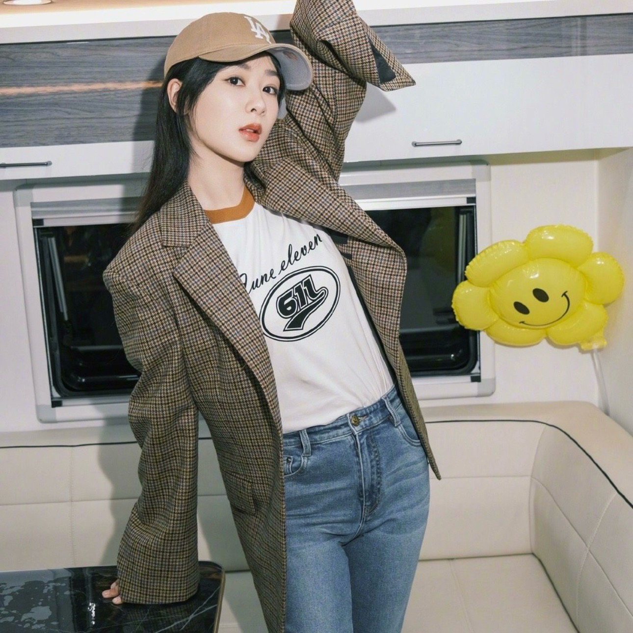 99新 LOEWE/罗意威 千鸟格西装外套 杨紫同款 34码01593