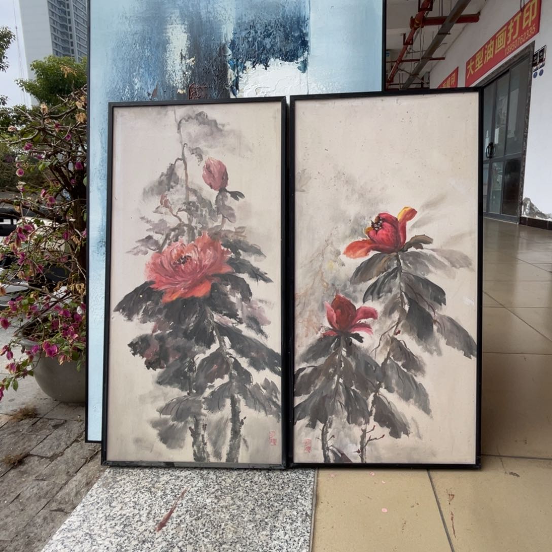 油画水****鱼油画作品欣赏40.80带铝合金框