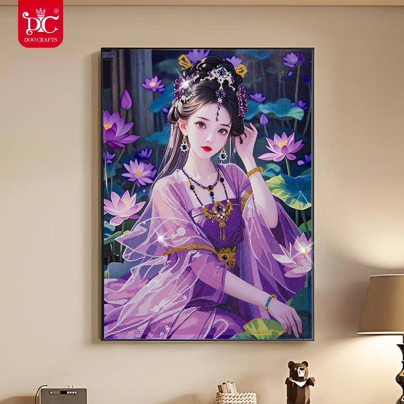 DC/蒂彩【紫韵】钻石画客厅卧室艺术挂画手工diy乔迁闺蜜送礼