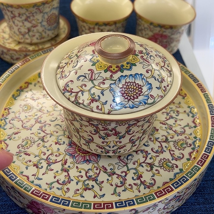 陶景德陶瓷盖碗茶具