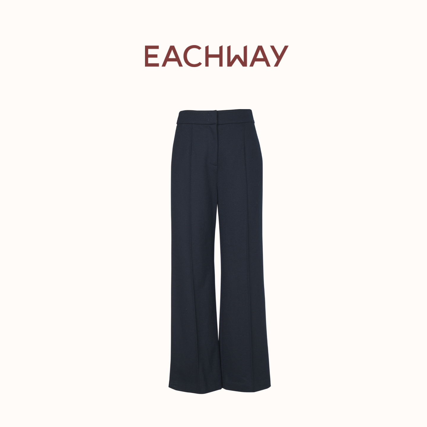 Eachway/艺之卉秋冬新款绵羊毛山羊绒气质微喇裤休闲裤EU41H02308