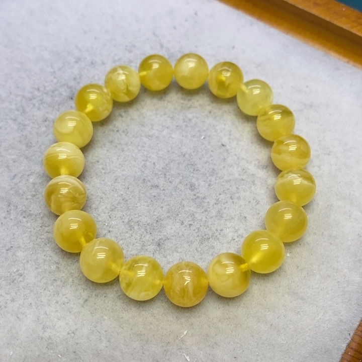 蜜蜡裸石未镶嵌手串