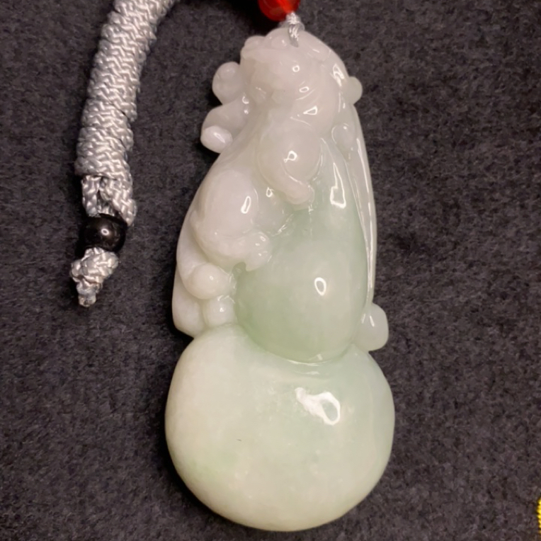 翡翠A货冰润葫芦福禄双全