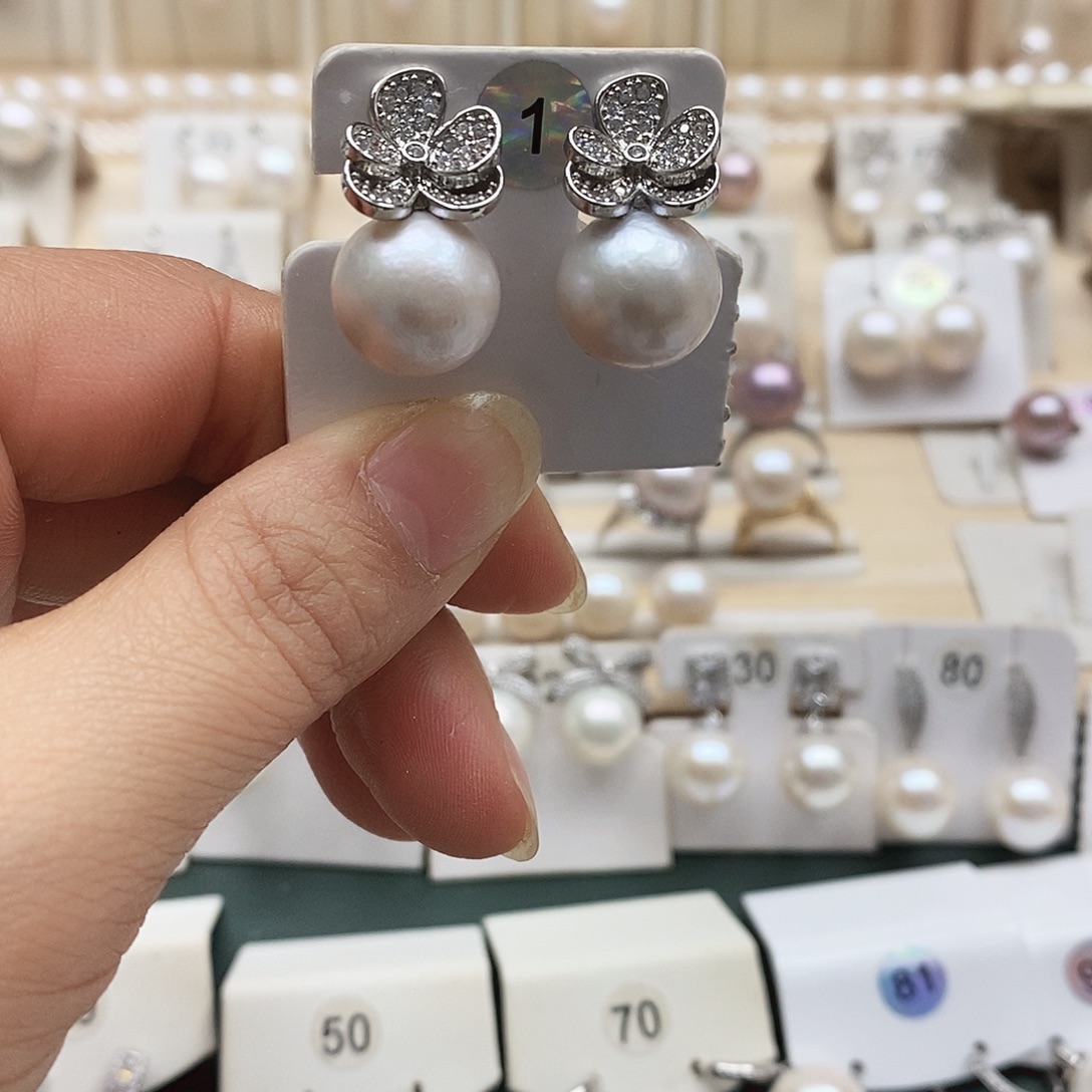 颈饰淡水珍珠银S925镶嵌