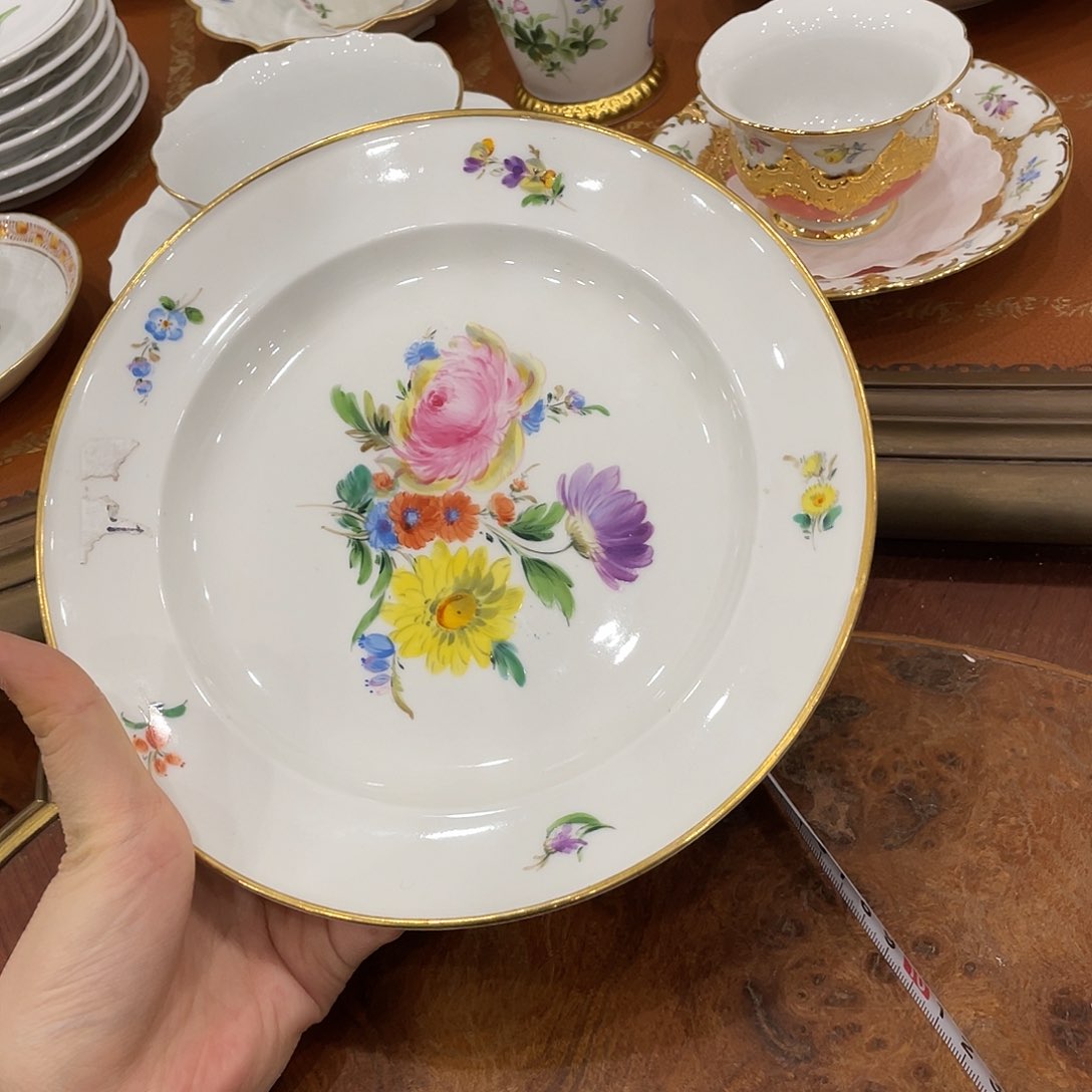 瓷片中古一等甜品盘